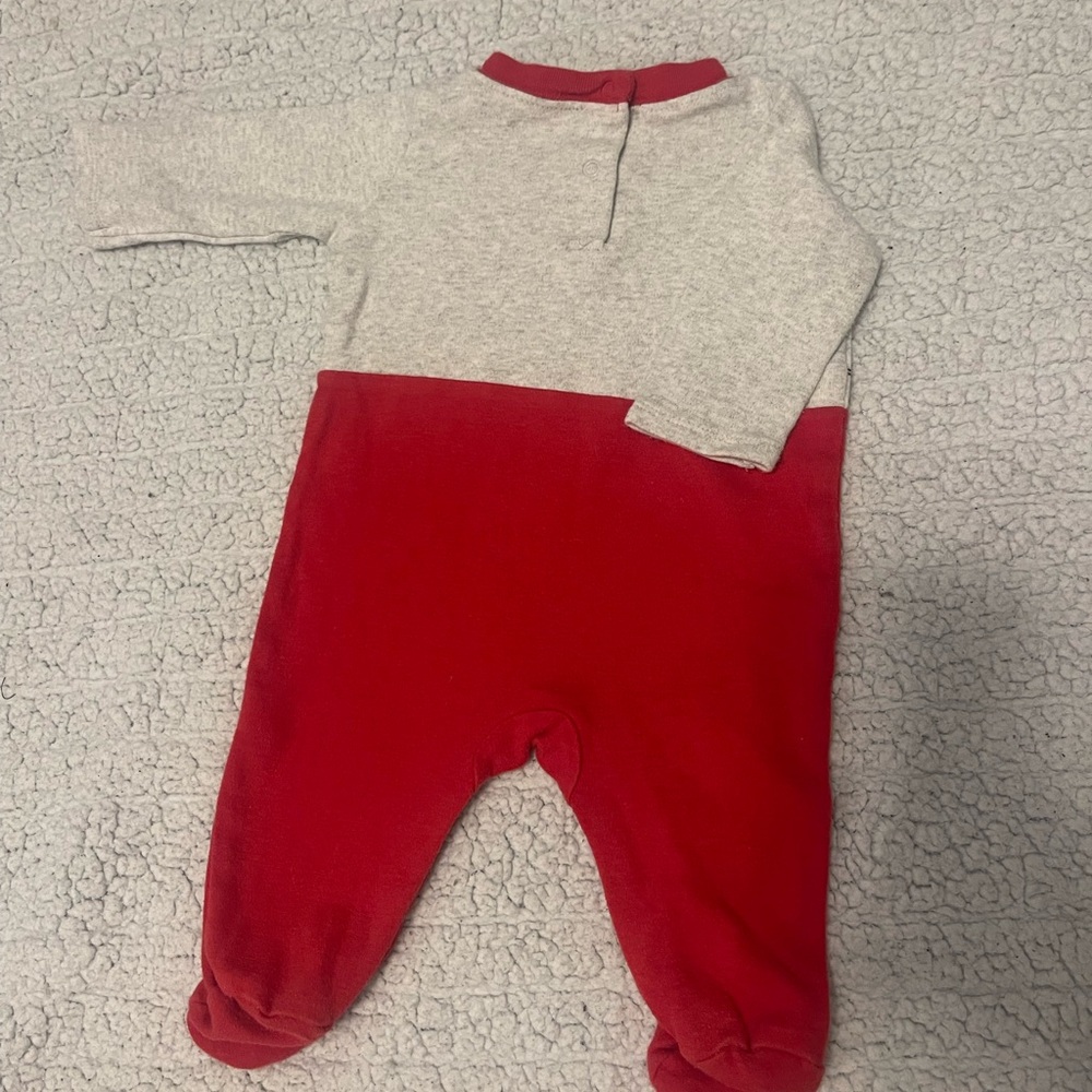 Disney Mickey Mouse Red and Gray Kids Footie (0-3 months ) - Picture 3 of 3